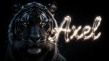 Axel horizontal - Tigre Negro Imponente Neón