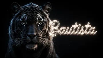 Bautista horizontal - Tigre Negro Imponente Neón