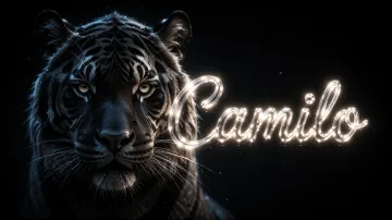Camilo horizontal - Tigre Negro Imponente Neón