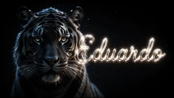 Eduardo horizontal - Tigre Negro Imponente Neón