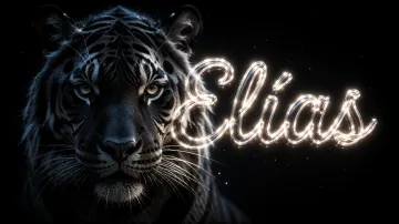 Elias horizontal - Tigre Negro Imponente Neón