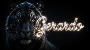 Gerardo horizontal - Tigre Negro Imponente Neón