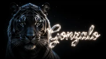 Gonzalo horizontal - Tigre Negro Imponente Neón