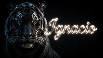Ignacio horizontal - Tigre Negro Imponente Neón