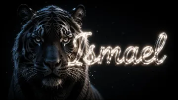 Ismael horizontal - Tigre Negro Imponente Neón