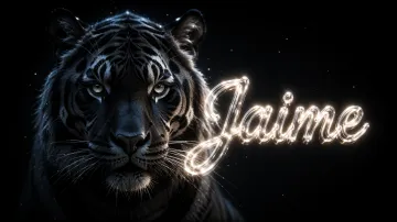 Jaime horizontal - Tigre Negro Imponente Neón