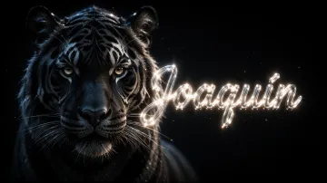 Joaquin horizontal - Tigre Negro Imponente Neón