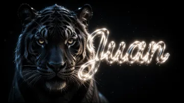 Juan horizontal - Tigre Negro Imponente Neón