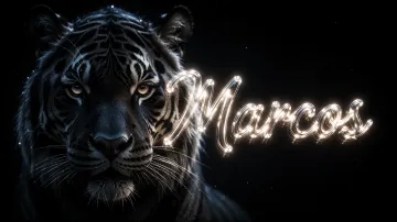Marcos horizontal - Tigre Negro Imponente Neón