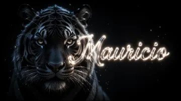 Mauricio horizontal - Tigre Negro Imponente Neón