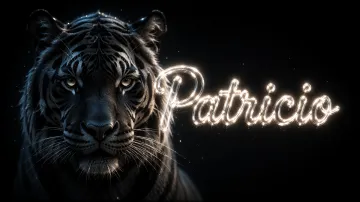 Patricio horizontal - Tigre Negro Imponente Neón