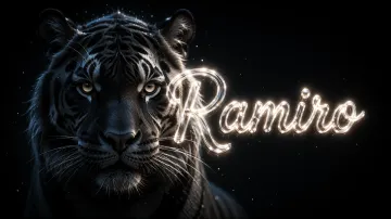 Ramiro horizontal - Tigre Negro Imponente Neón