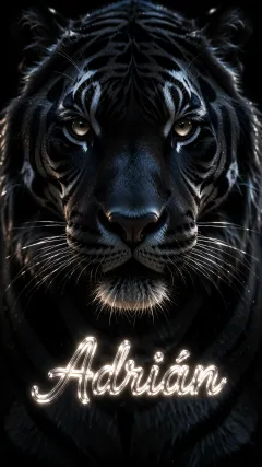 Adrian - Tigre Negro Imponente Neón
