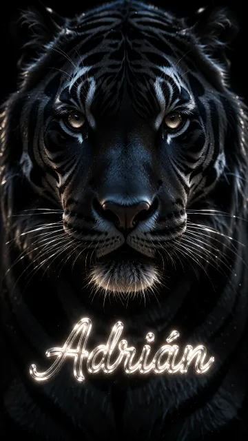 Adrian - Tigre Negro Imponente Neón