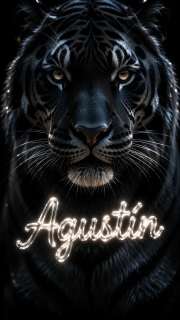 Agustin - Tigre Negro Imponente Neón