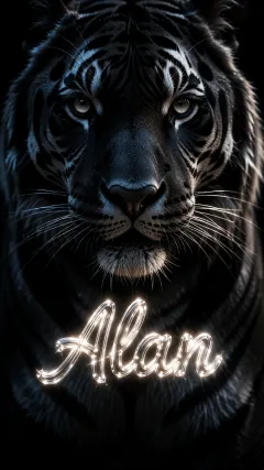 Alan - Tigre Negro Imponente Neón