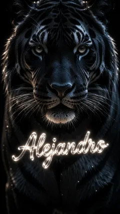Alejandro - Tigre Negro Imponente Neón