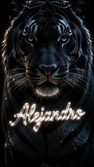 Alejandro - Tigre Negro Imponente Neón