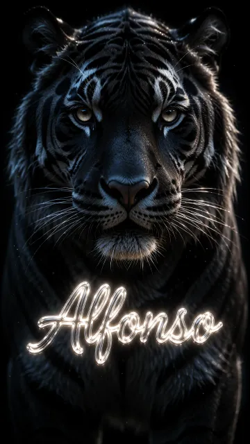 Alfonso - Tigre Negro Imponente Neón