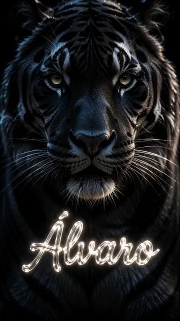 Alvaro - Tigre Negro Imponente Neón