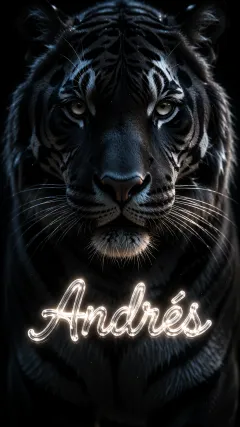 Andres - Tigre Negro Imponente Neón