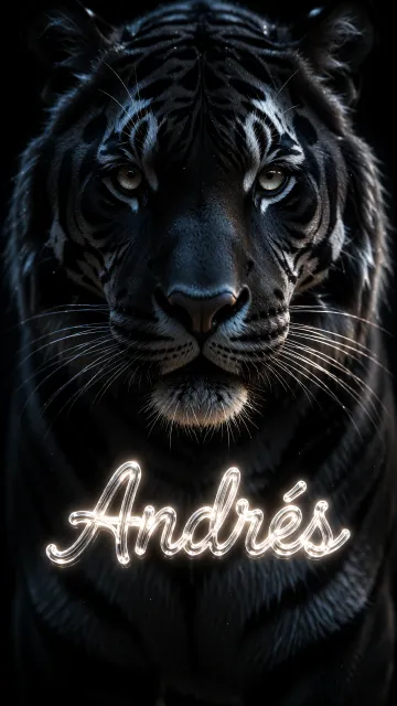 Andres - Tigre Negro Imponente Neón