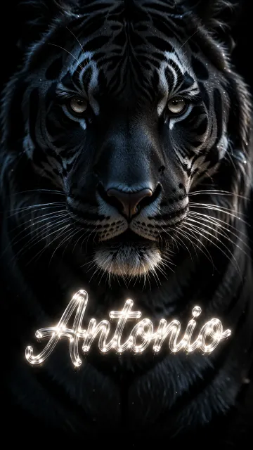 Antonio - Tigre Negro Imponente Neón