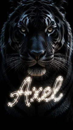 Axel - Tigre Negro Imponente Neón