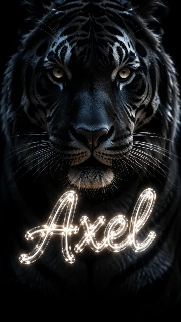 Axel - Tigre Negro Imponente Neón