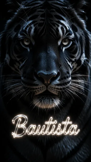 Bautista - Tigre Negro Imponente Neón