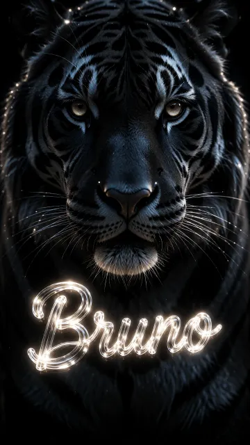 Bruno - Tigre Negro Imponente Neón