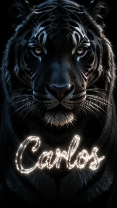 Carlos - Tigre Negro Imponente Neón
