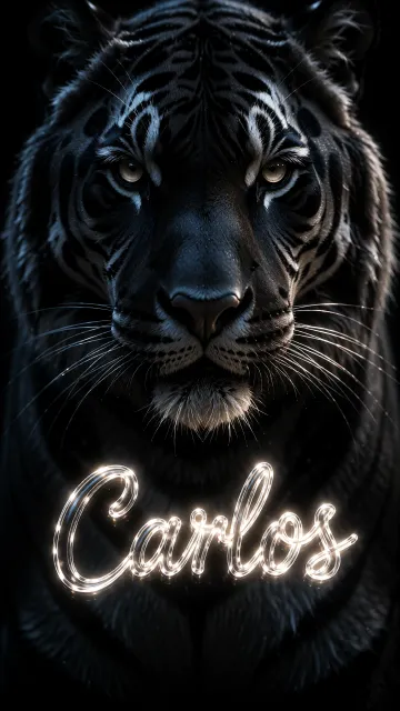 Carlos - Tigre Negro Imponente Neón