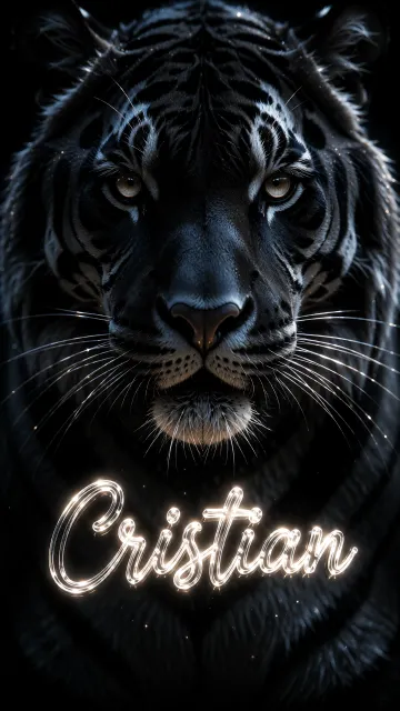 Cristian - Tigre Negro Imponente Neón