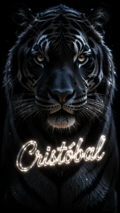 Cristobal - Tigre Negro Imponente Neón