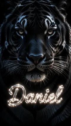 Daniel - Tigre Negro Imponente Neón