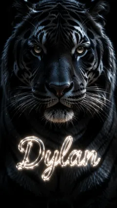 Dylan - Tigre Negro Imponente Neón