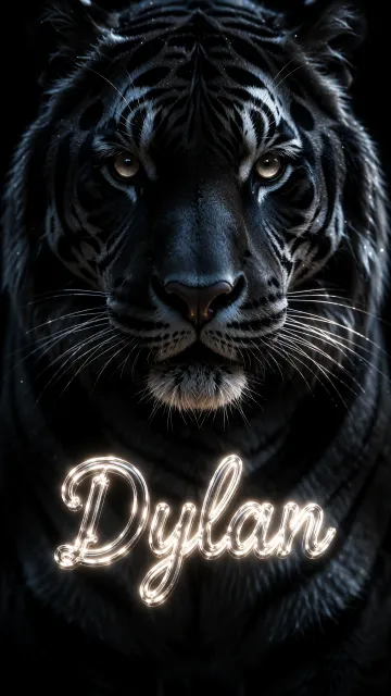 Dylan - Tigre Negro Imponente Neón