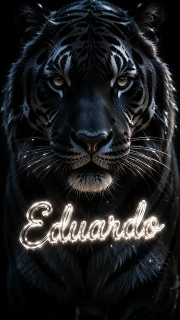 Eduardo - Tigre Negro Imponente Neón