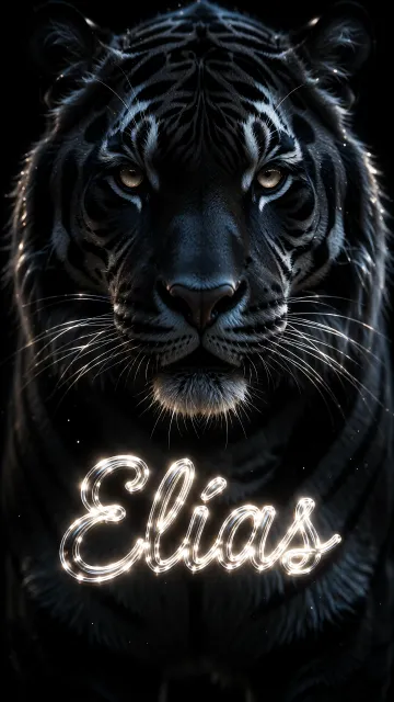 Elias - Tigre Negro Imponente Neón
