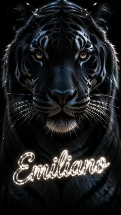 Emiliano - Tigre Negro Imponente Neón