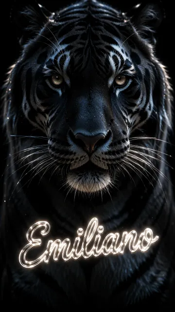 Emiliano - Tigre Negro Imponente Neón