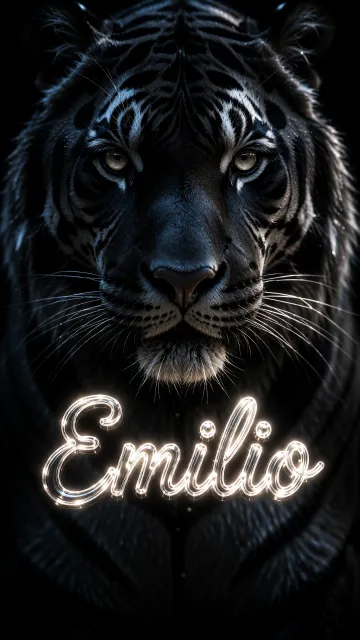 Emilio - Tigre Negro Imponente Neón