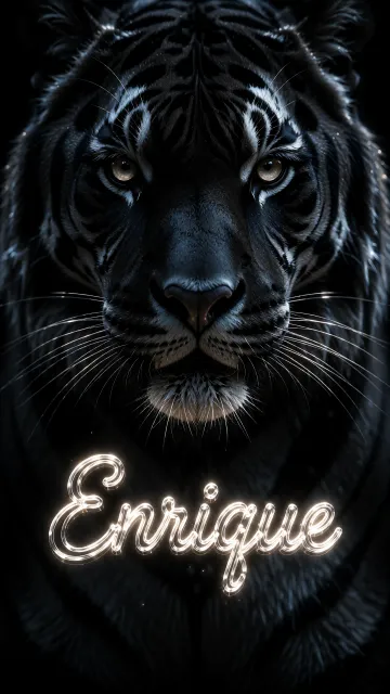 Enrique - Tigre Negro Imponente Neón
