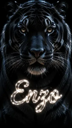 Enzo - Tigre Negro Imponente Neón