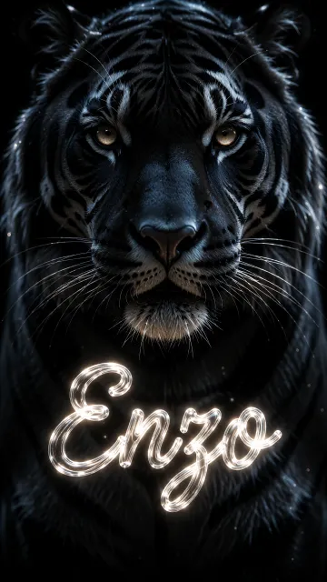 Enzo - Tigre Negro Imponente Neón