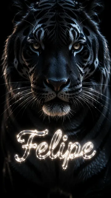 Felipe - Tigre Negro Imponente Neón