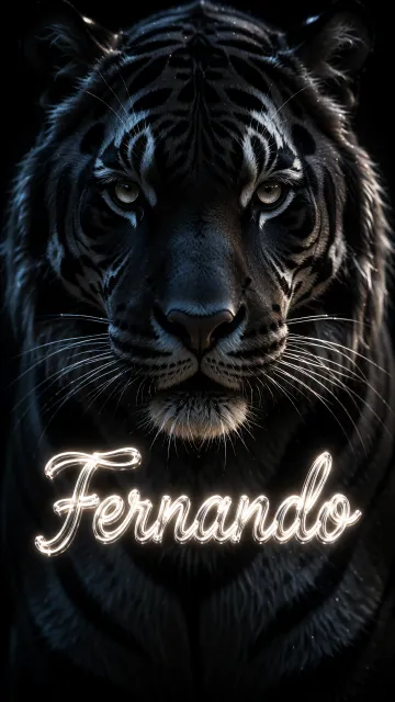 Fernando - Tigre Negro Imponente Neón