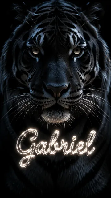 Gabriel - Tigre Negro Imponente Neón