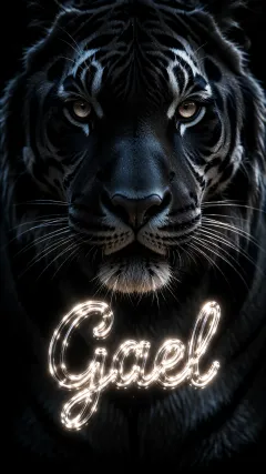 Gael - Tigre Negro Imponente Neón